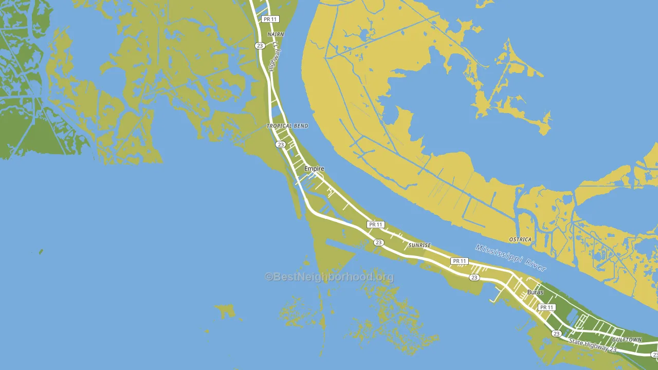 70050, LA block-group voter-turnout map