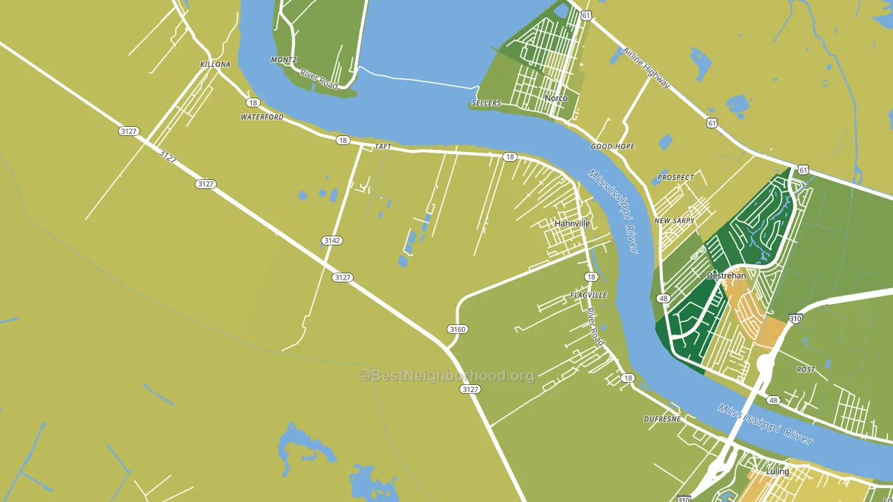 70057, LA block-group voter-turnout map