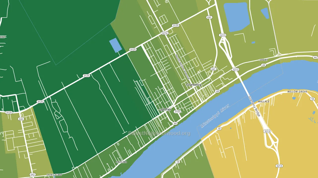 70071, LA block-group voter-turnout map