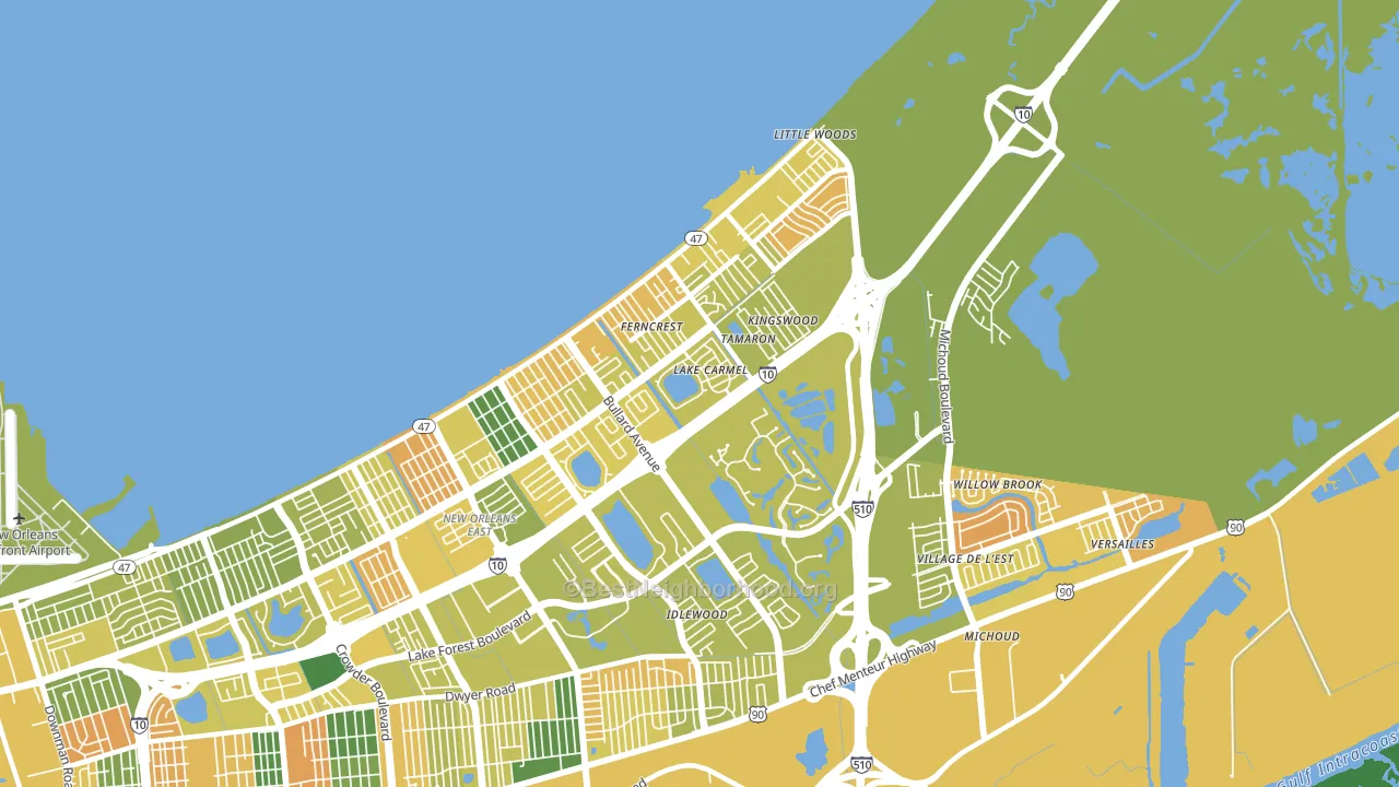 70128, LA block-group voter-turnout map