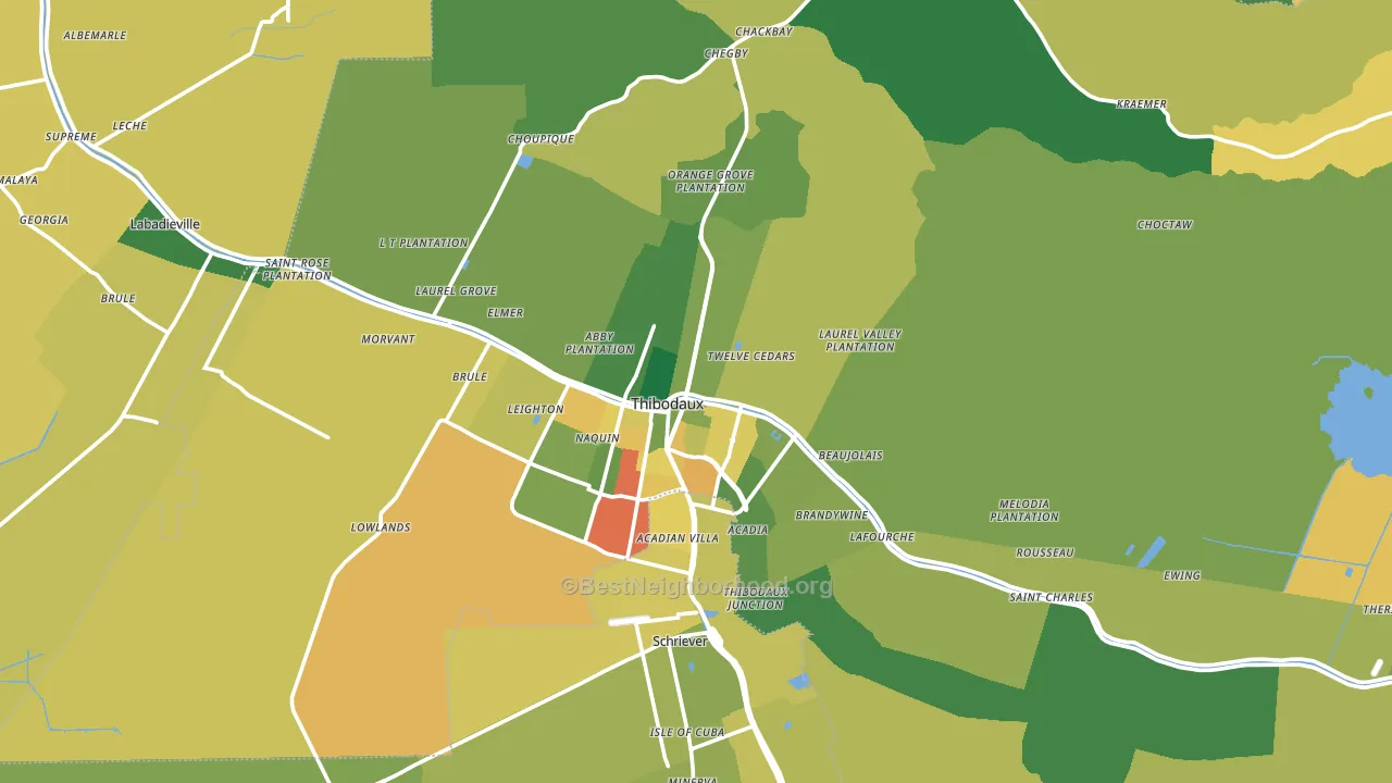 70301, LA block-group voter-turnout map