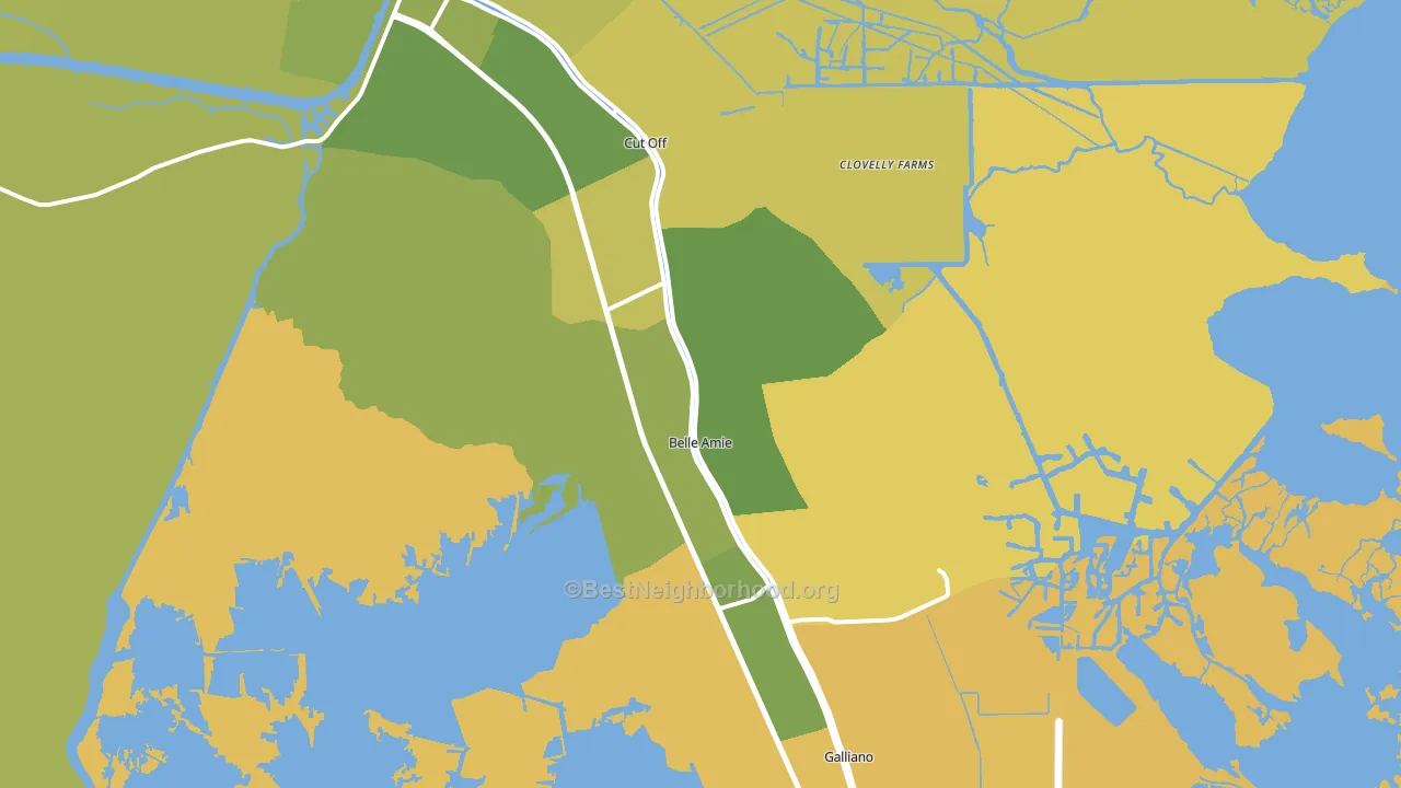 70345, LA block-group voter-turnout map