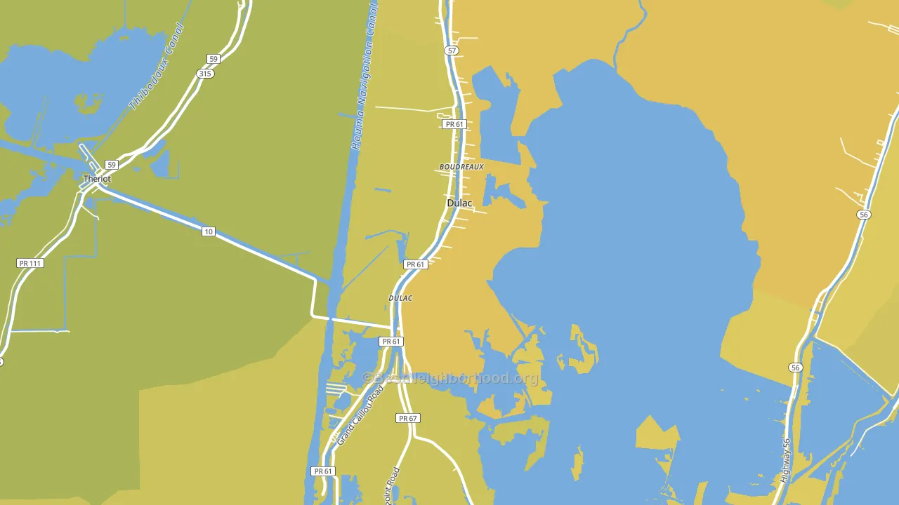70353, LA block-group voter-turnout map