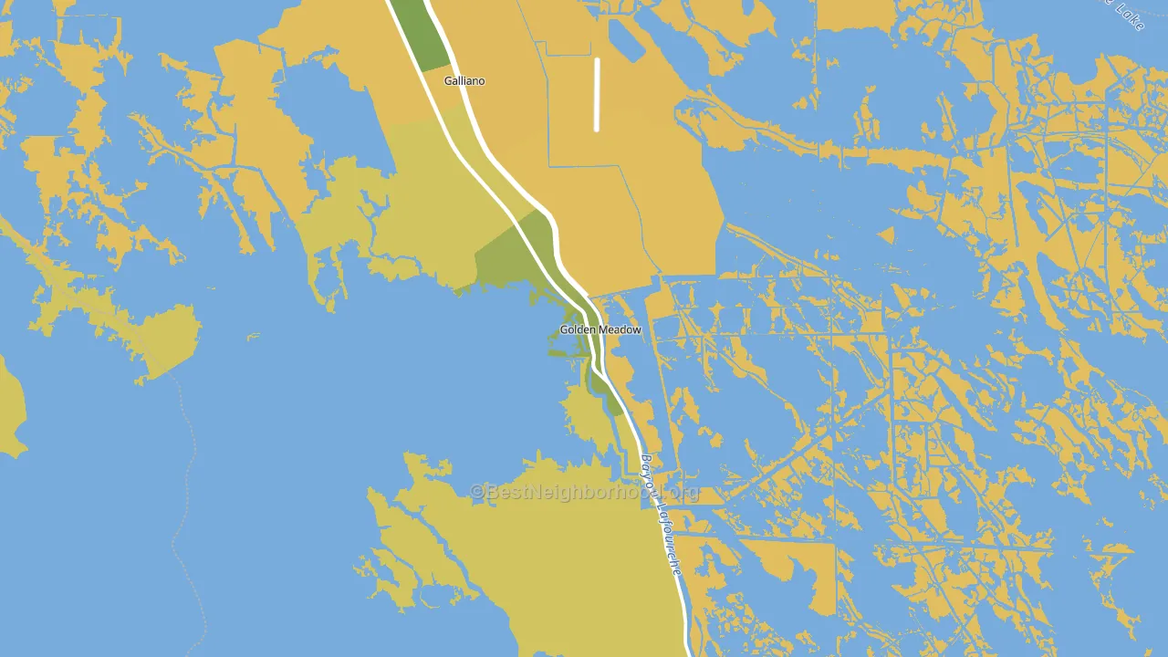 70357, LA block-group voter-turnout map