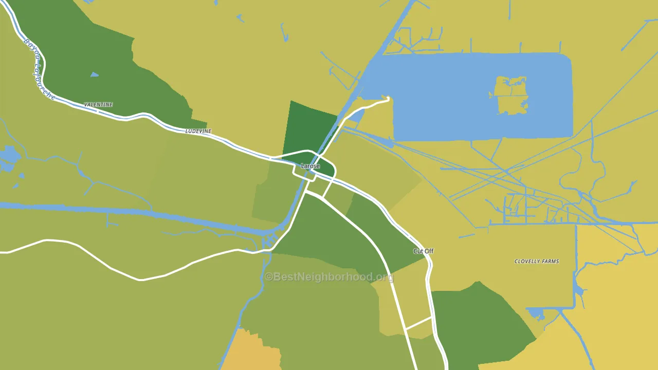 70373, LA block-group voter-turnout map