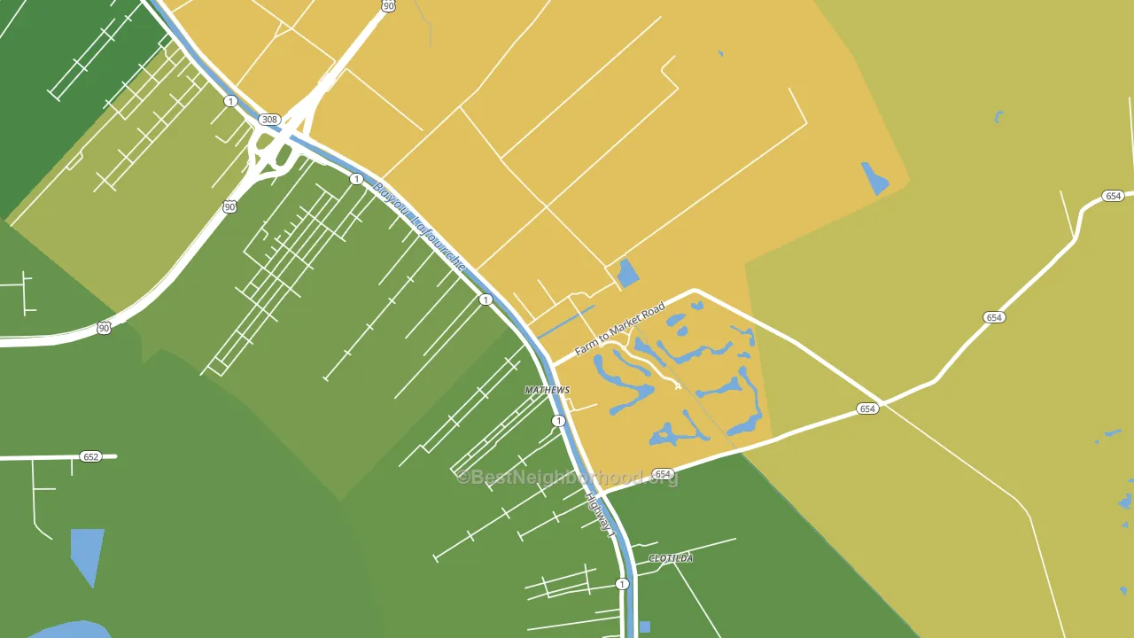 70375, LA block-group voter-turnout map