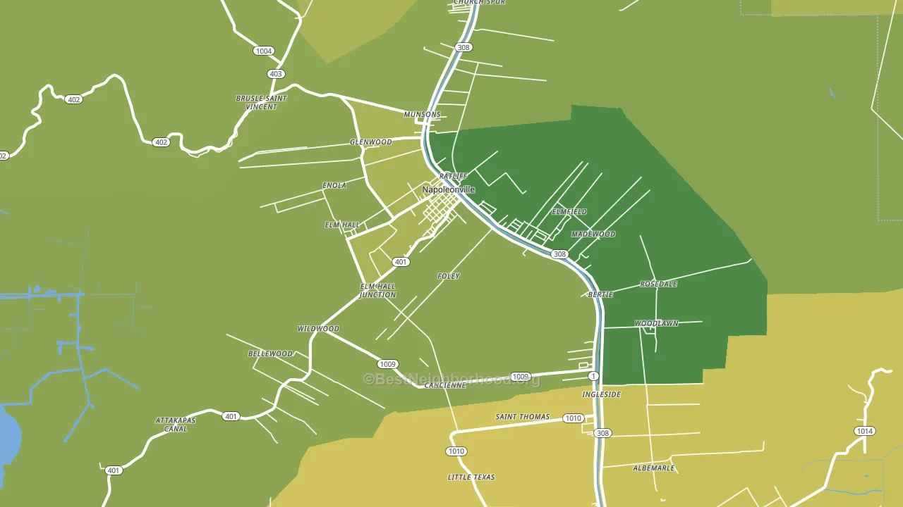 70390, LA block-group voter-turnout map