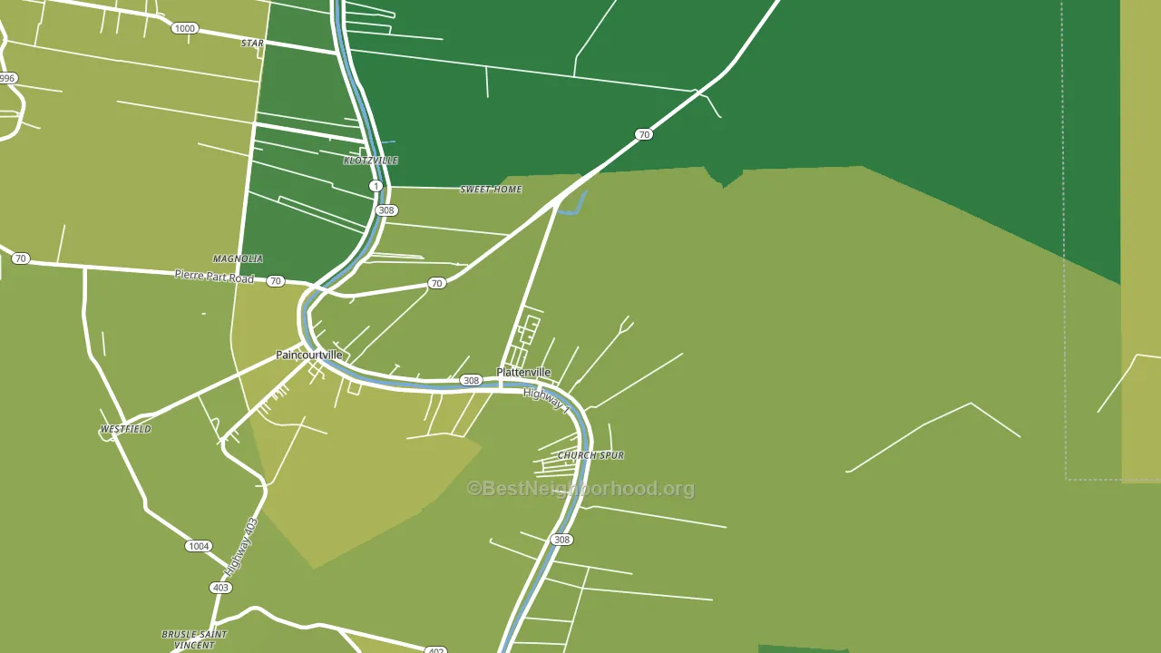70393, LA block-group voter-turnout map