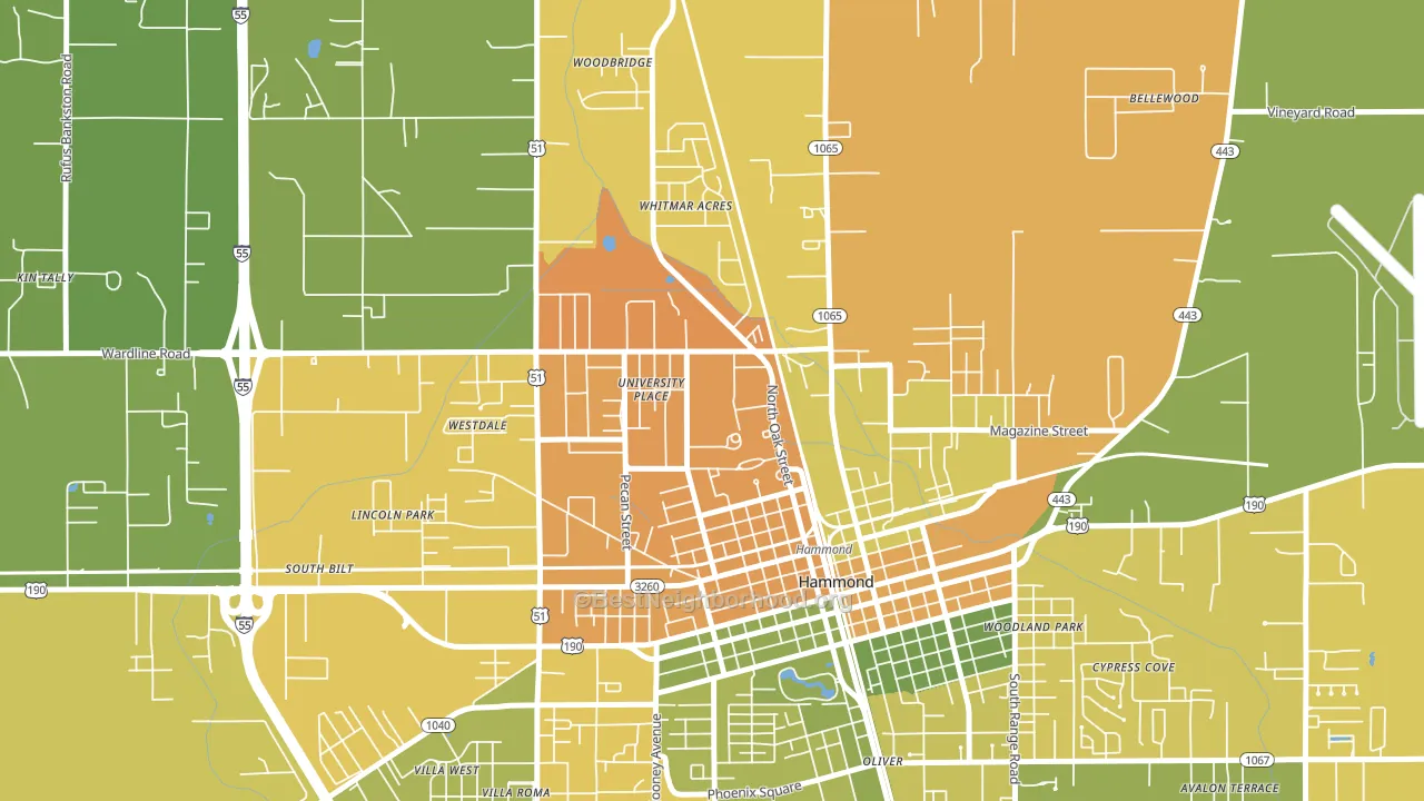 70402, LA block-group voter-turnout map