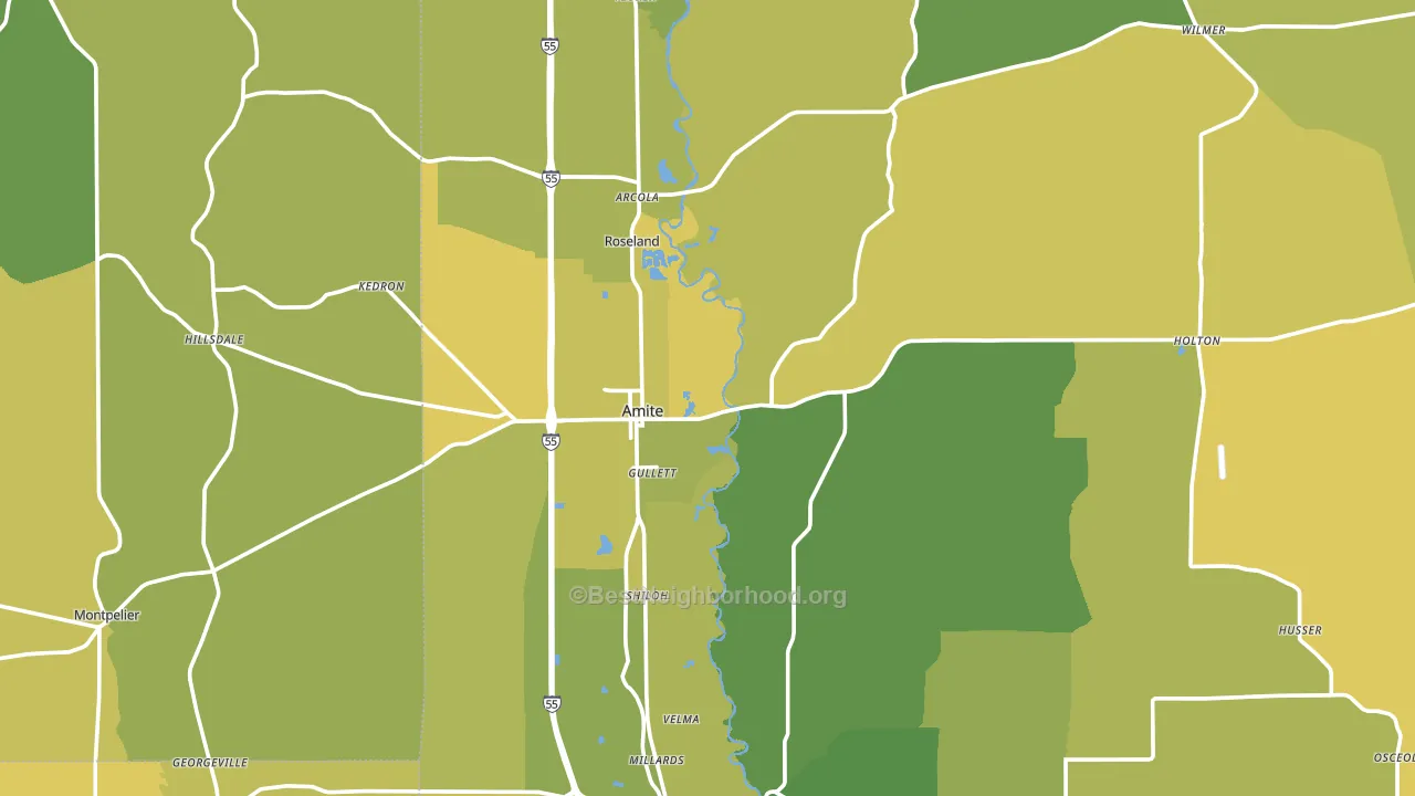 70422, LA block-group voter-turnout map