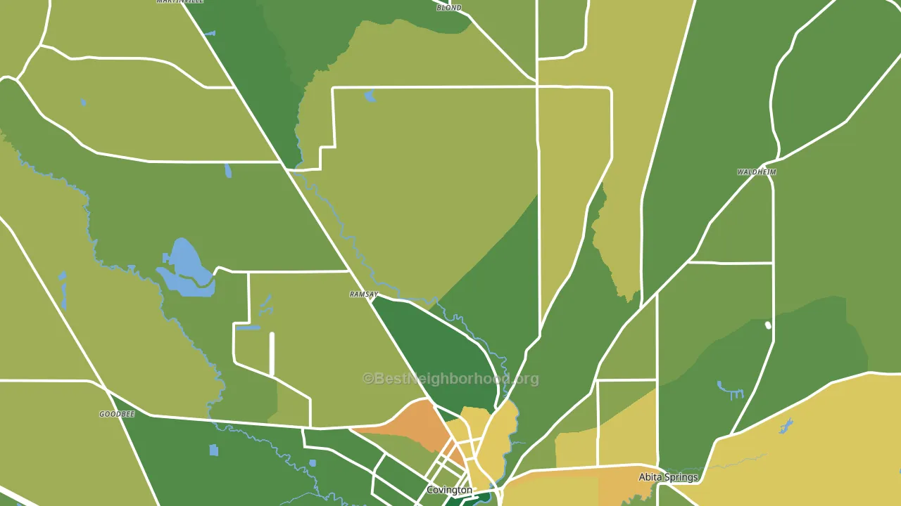 70435, LA block-group voter-turnout map