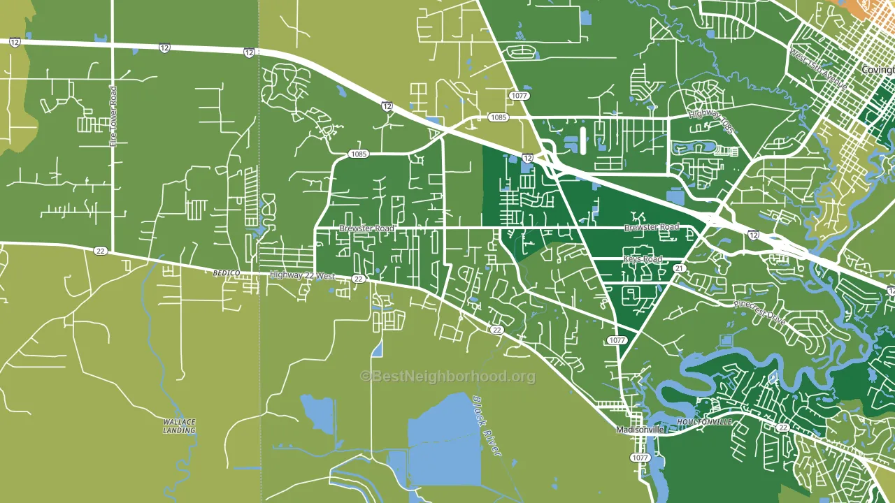 70447, LA block-group voter-turnout map
