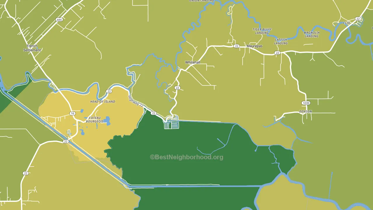 70449, LA block-group voter-turnout map