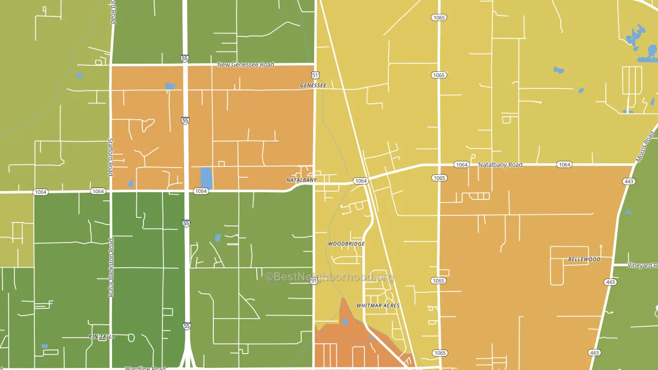 70451, LA block-group voter-turnout map