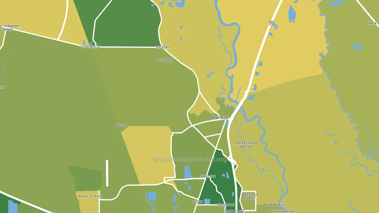 70452, LA block-group voter-turnout map