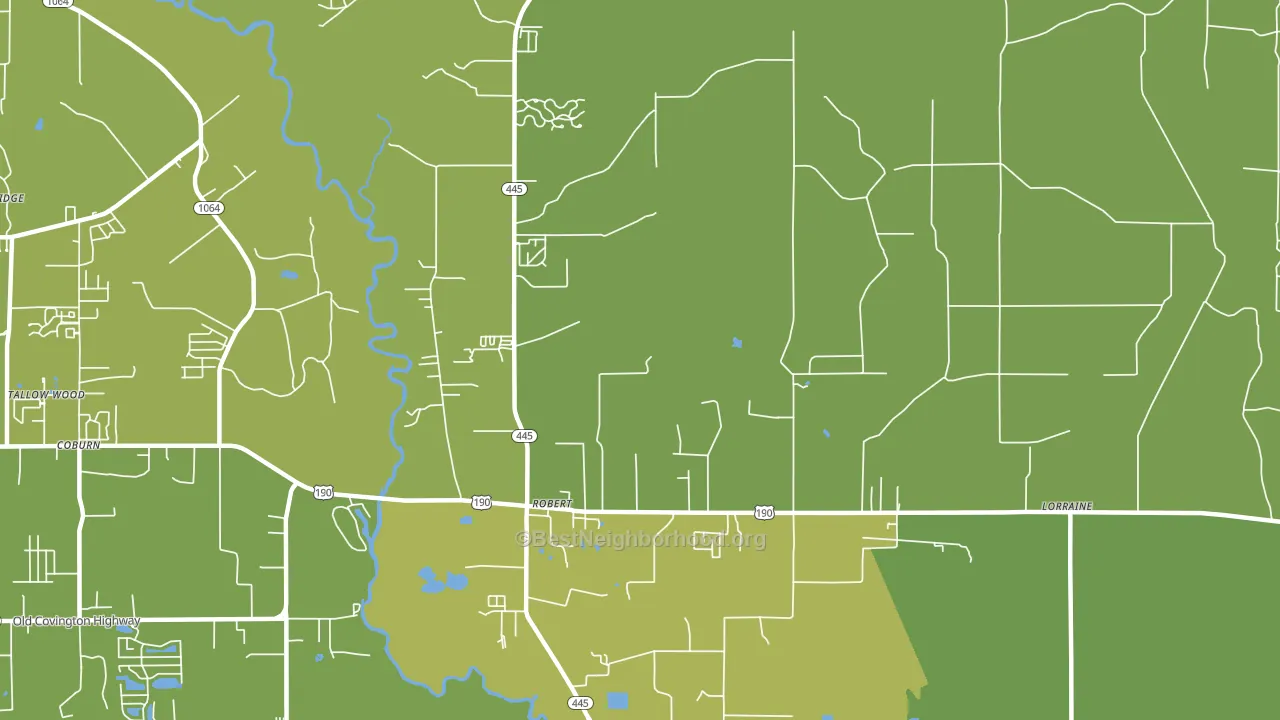 70455, LA block-group voter-turnout map