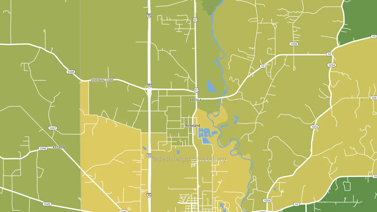 70456, LA block-group voter-turnout map