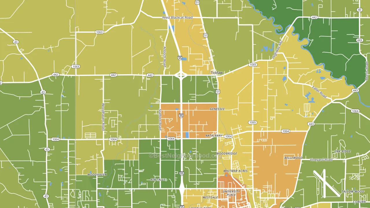 70466, LA block-group voter-turnout map