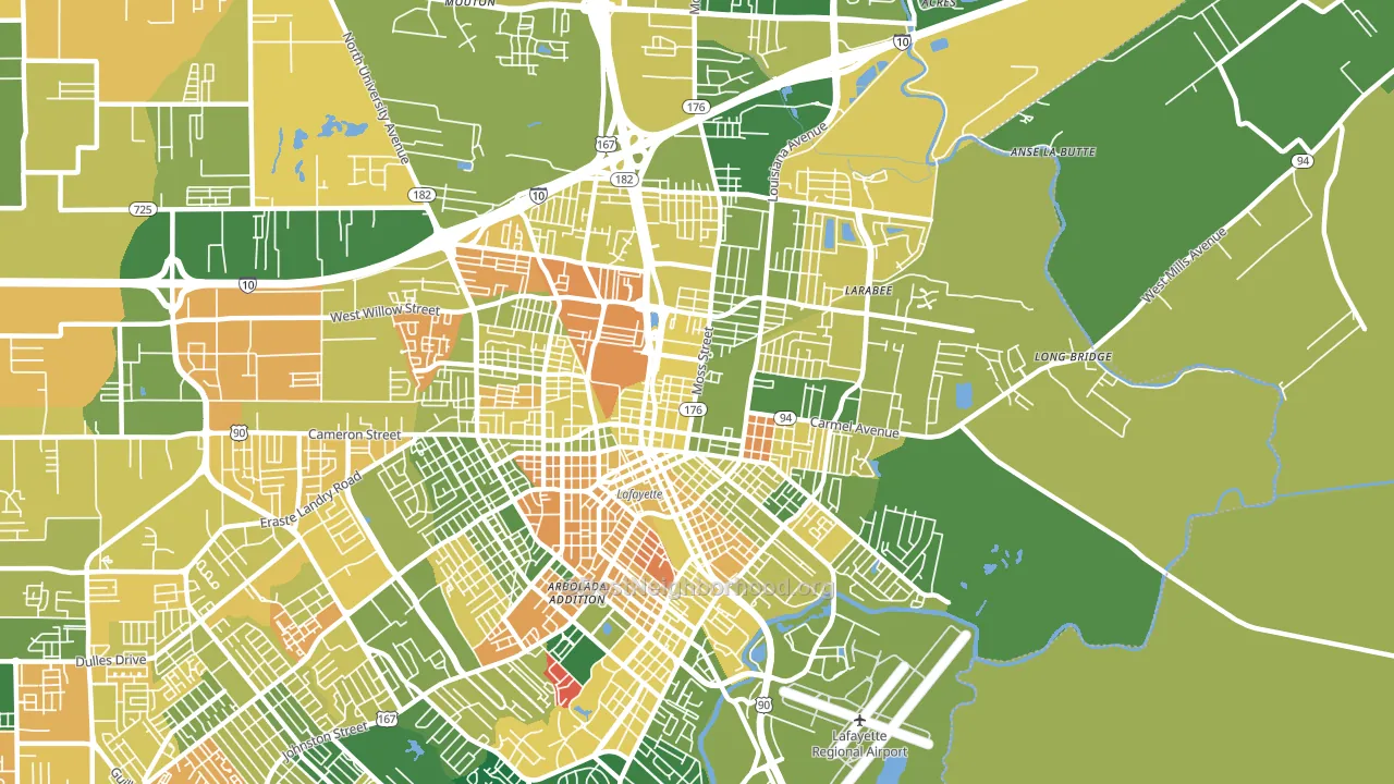 70501, LA block-group voter-turnout map
