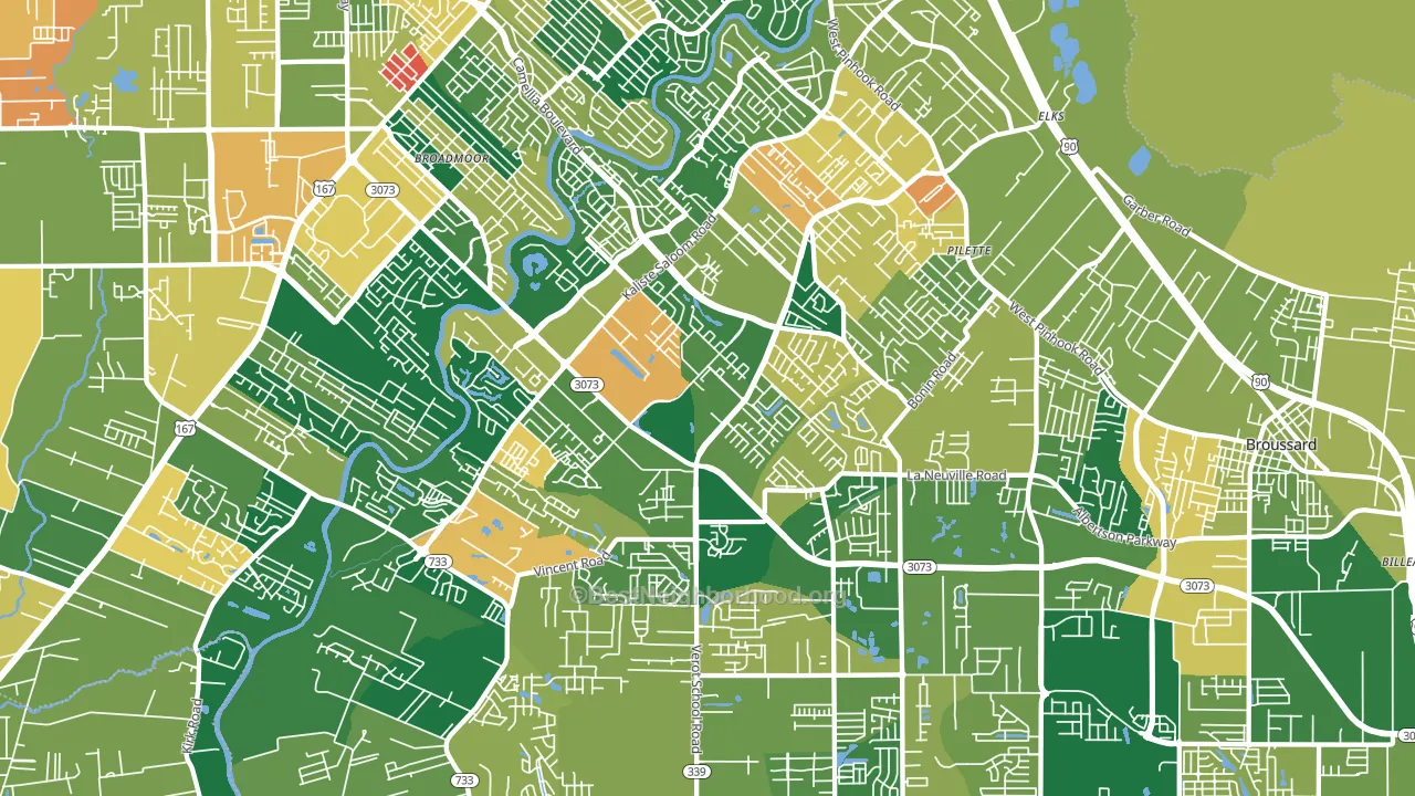 70508, LA block-group voter-turnout map