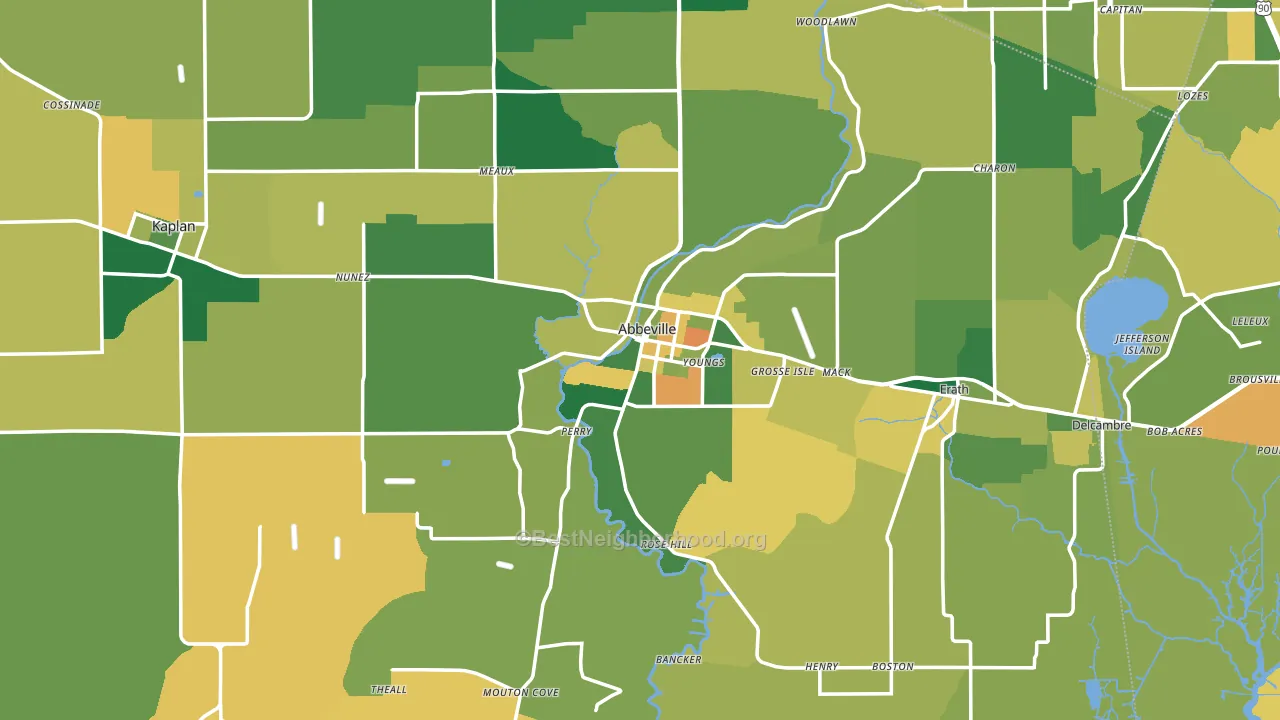 70510, LA block-group voter-turnout map