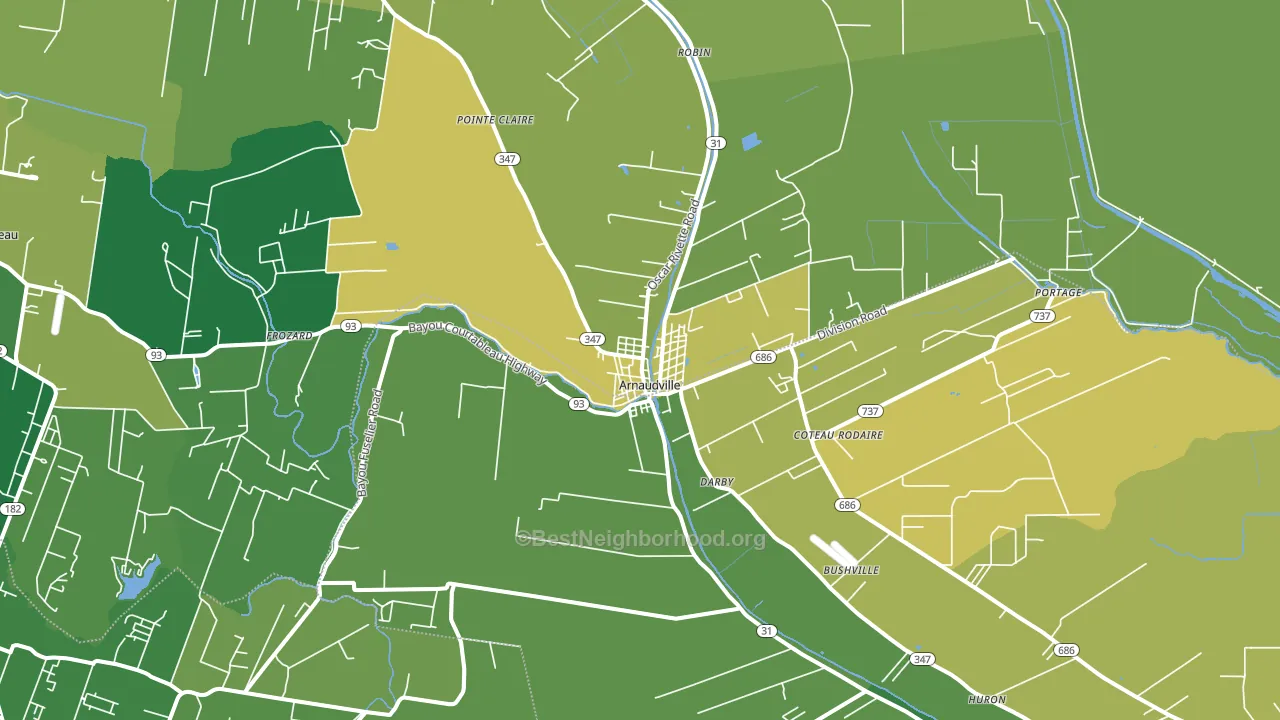 70512, LA block-group voter-turnout map
