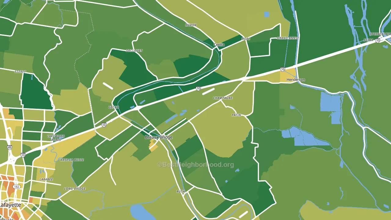 70517, LA block-group voter-turnout map