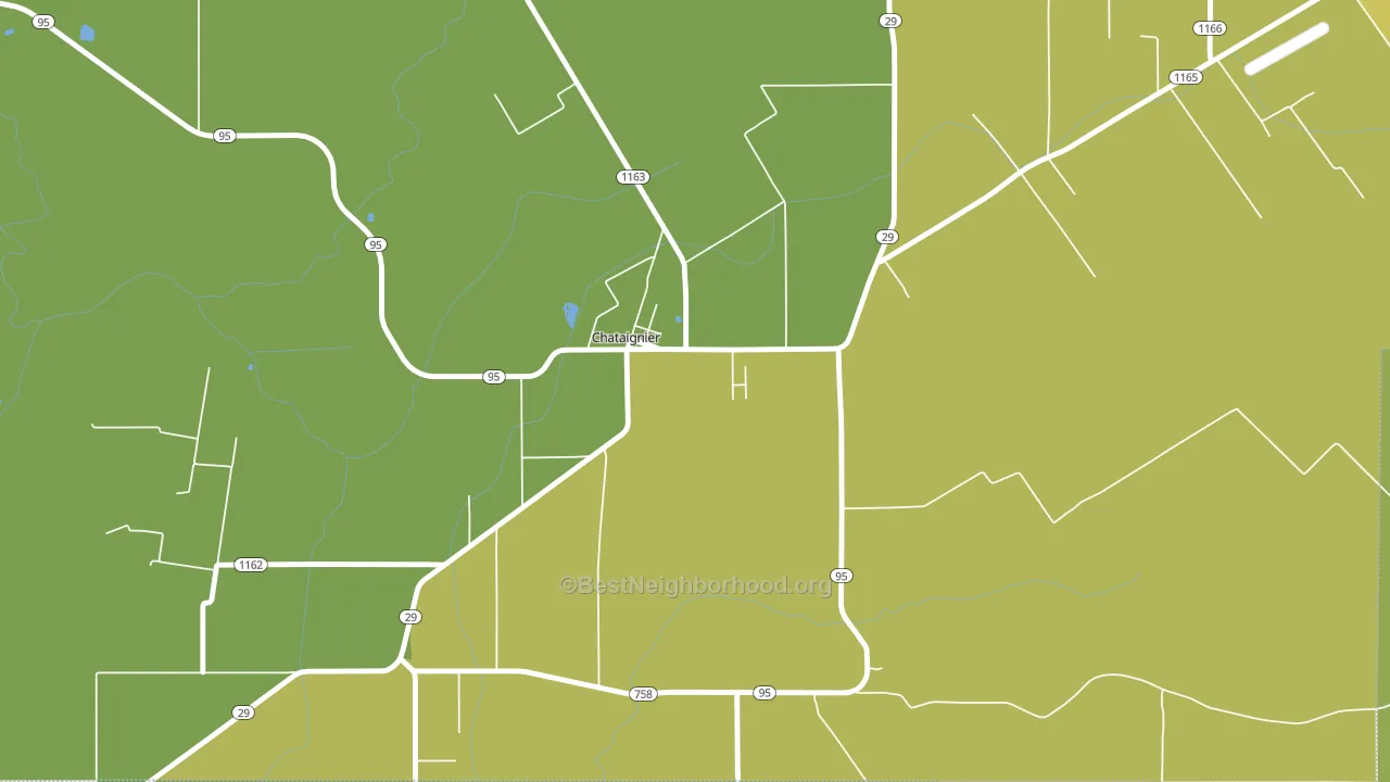 70524, LA block-group voter-turnout map