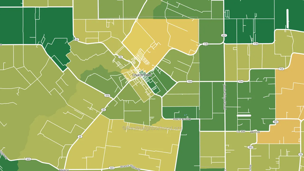 70525, LA block-group voter-turnout map
