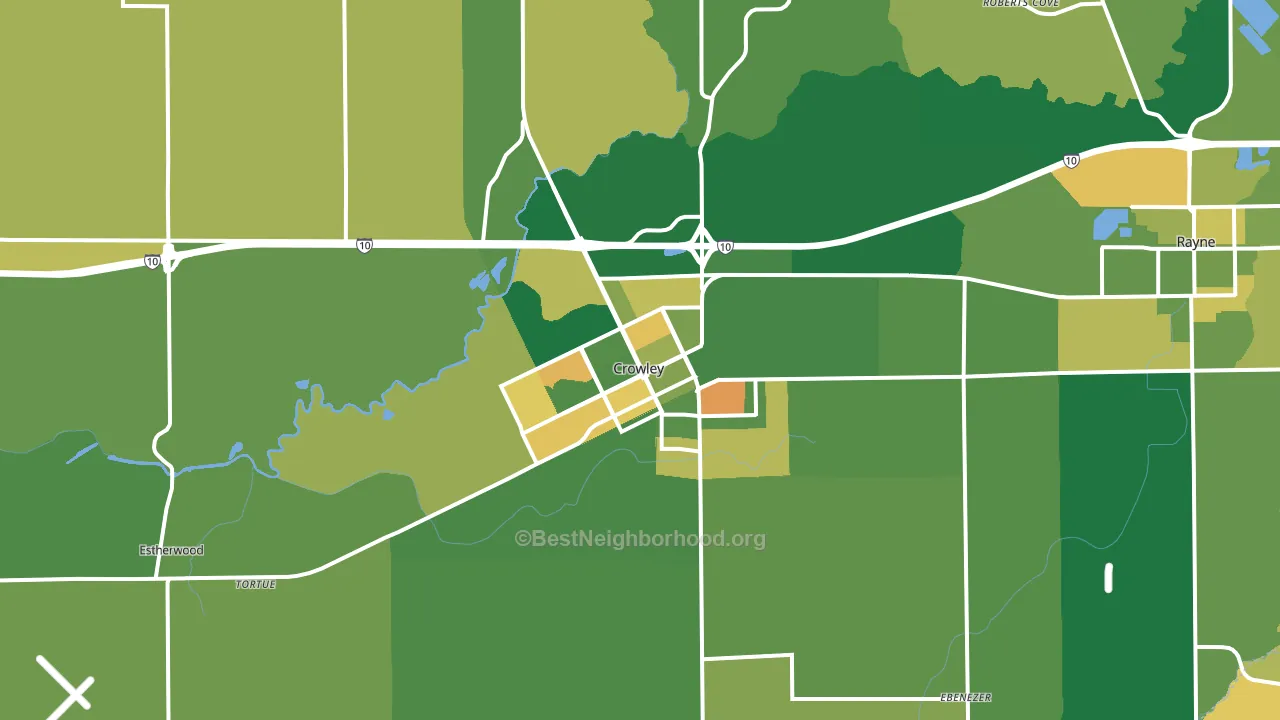 70526, LA block-group voter-turnout map
