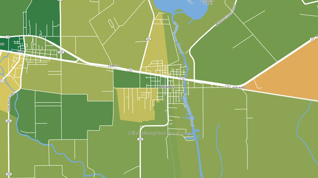70528, LA block-group voter-turnout map