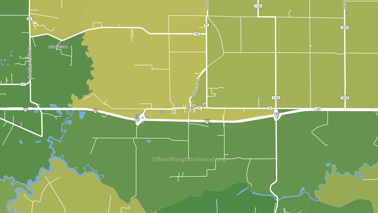 70531, LA block-group voter-turnout map