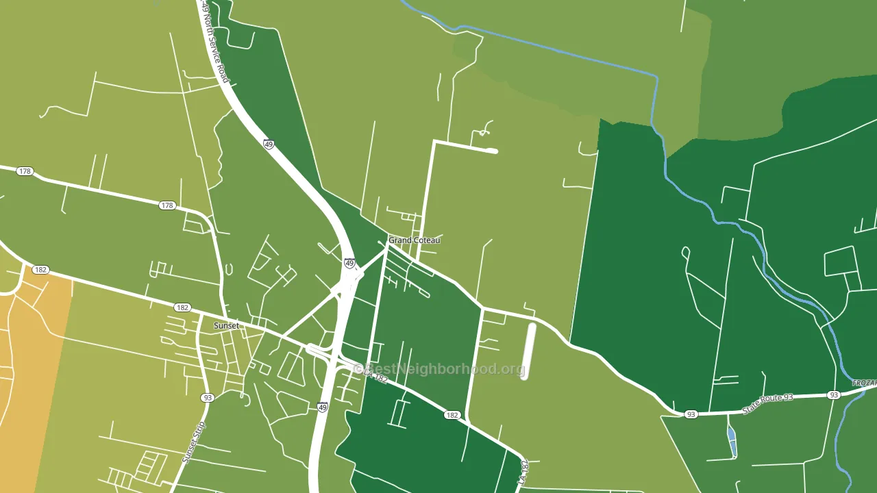 70541, LA block-group voter-turnout map