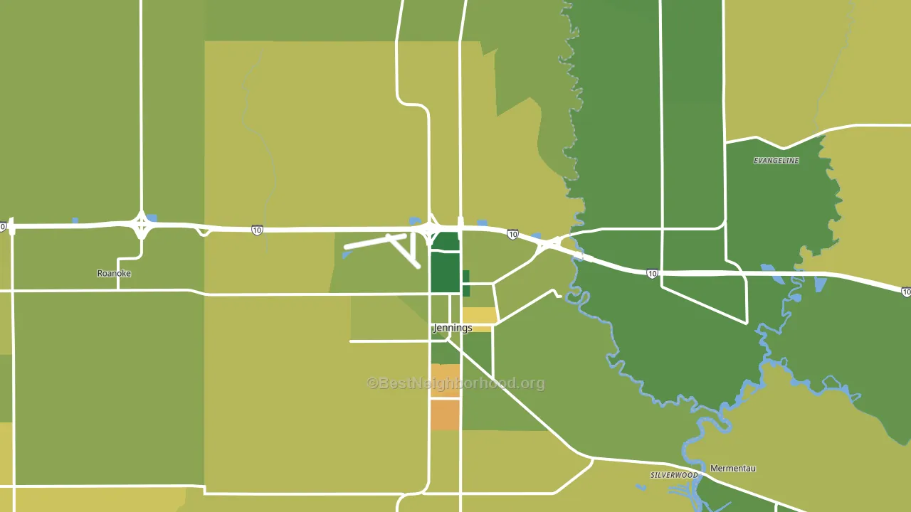 70546, LA block-group voter-turnout map