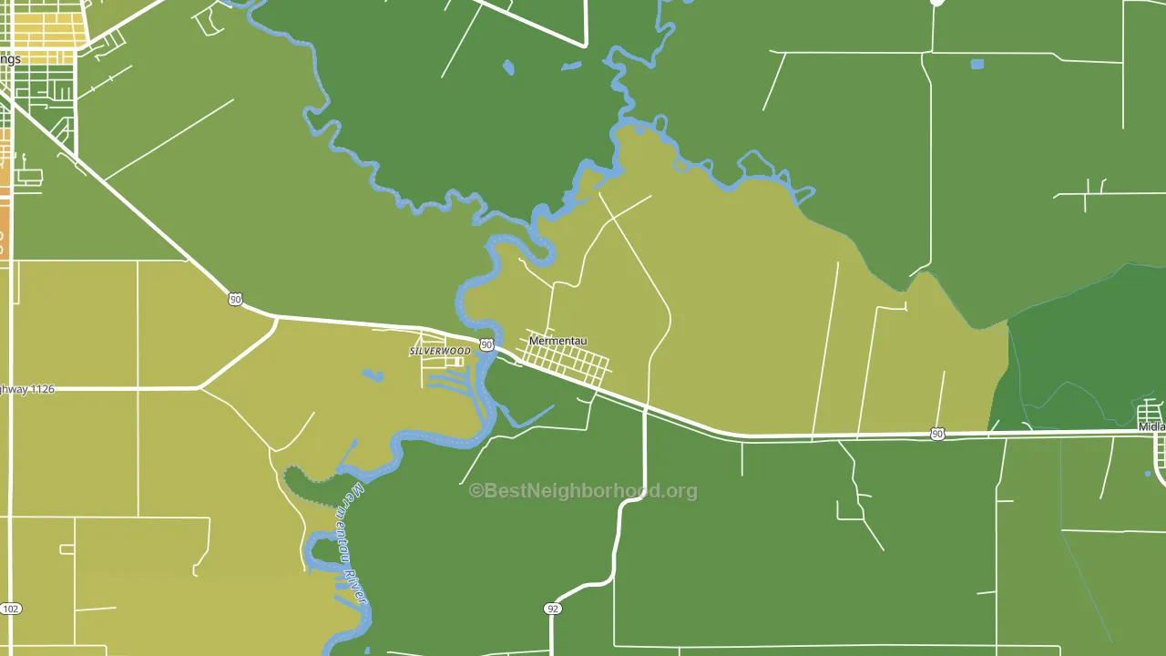70556, LA block-group voter-turnout map