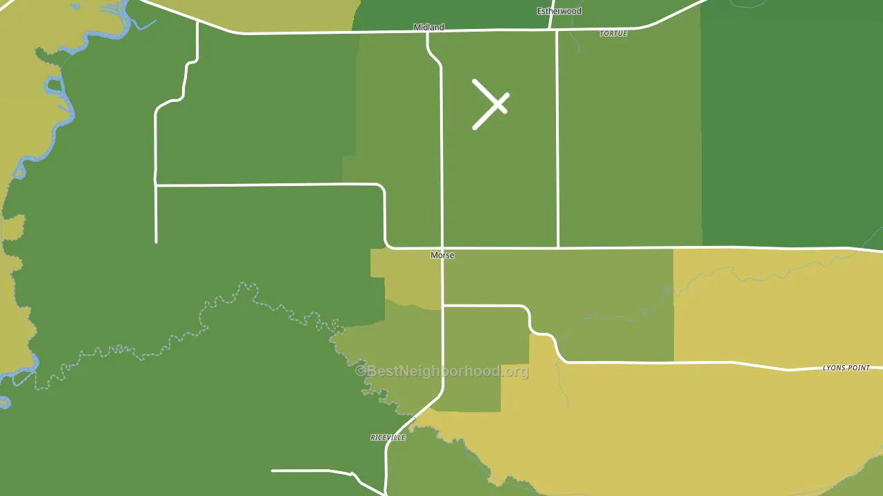 70559, LA block-group voter-turnout map