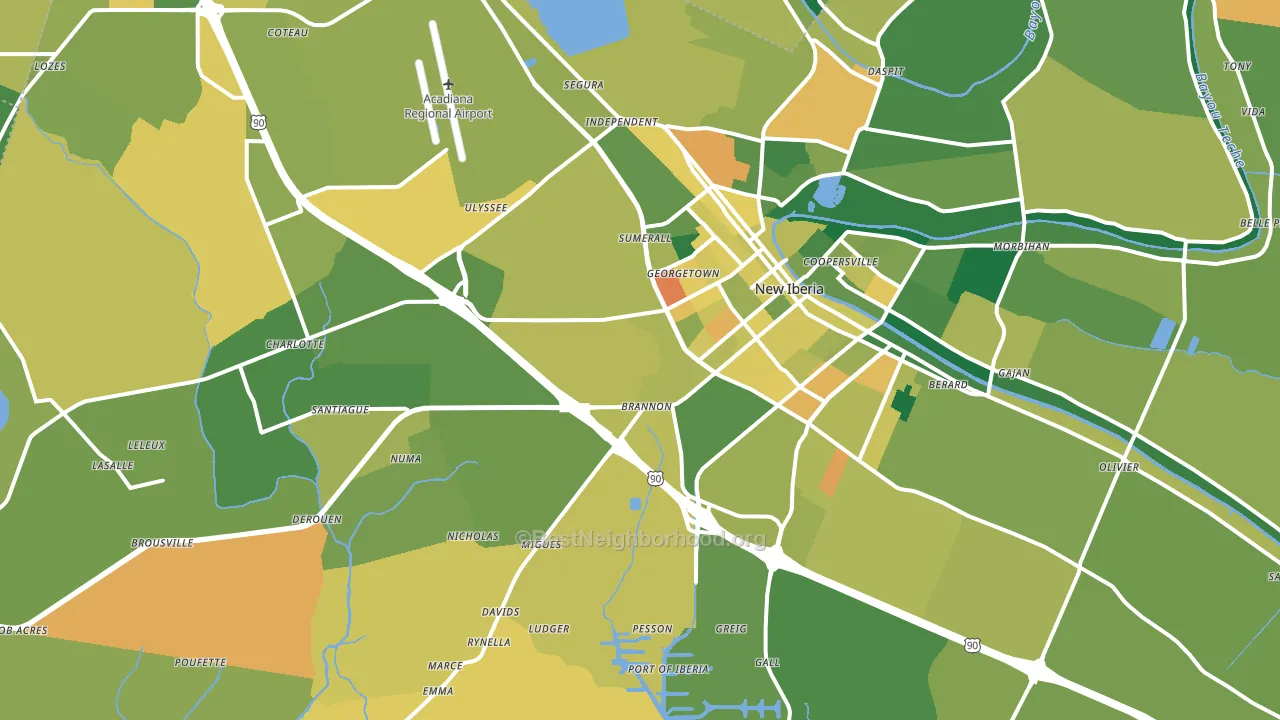 70560, LA block-group voter-turnout map