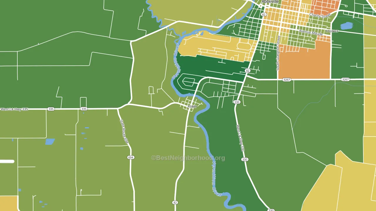 70575, LA block-group voter-turnout map