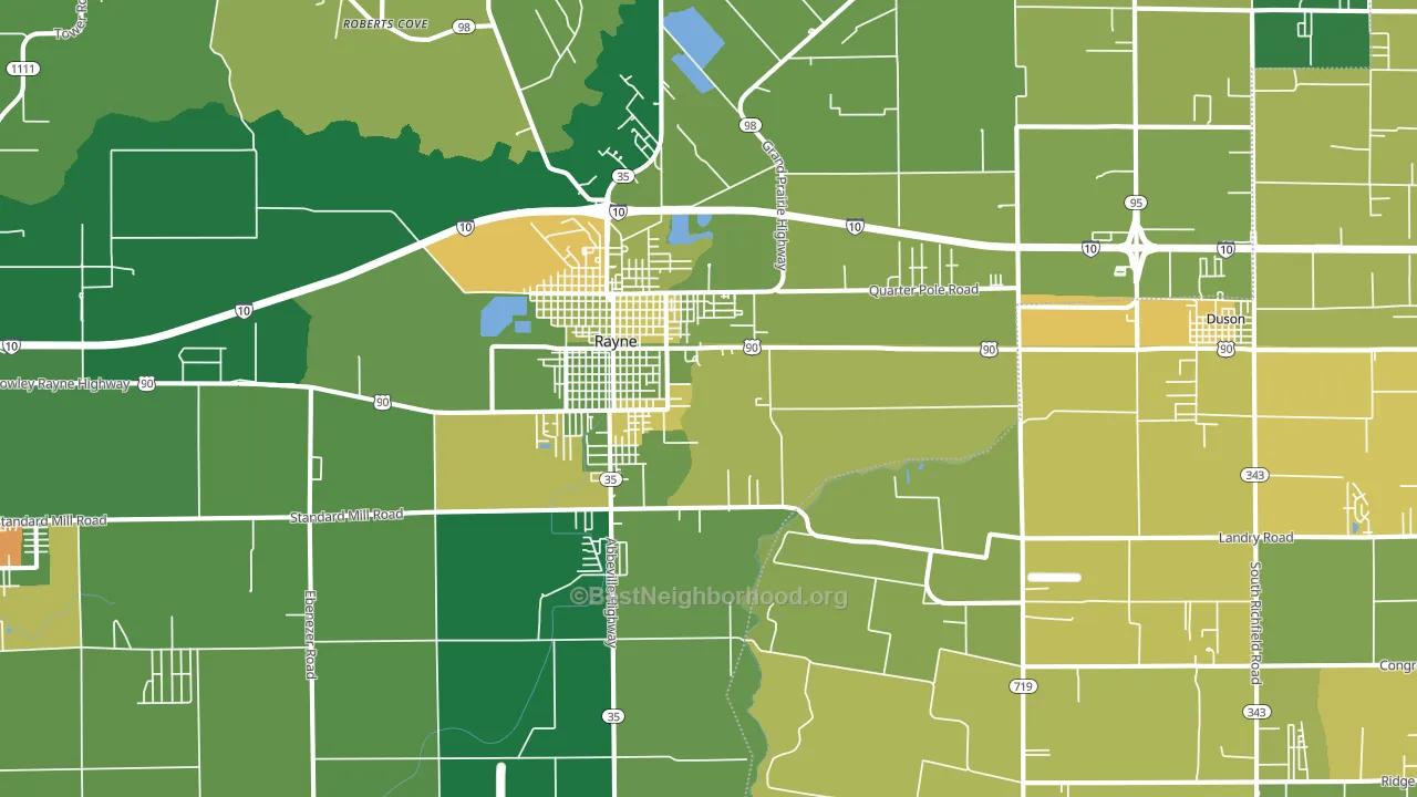 70578, LA block-group voter-turnout map