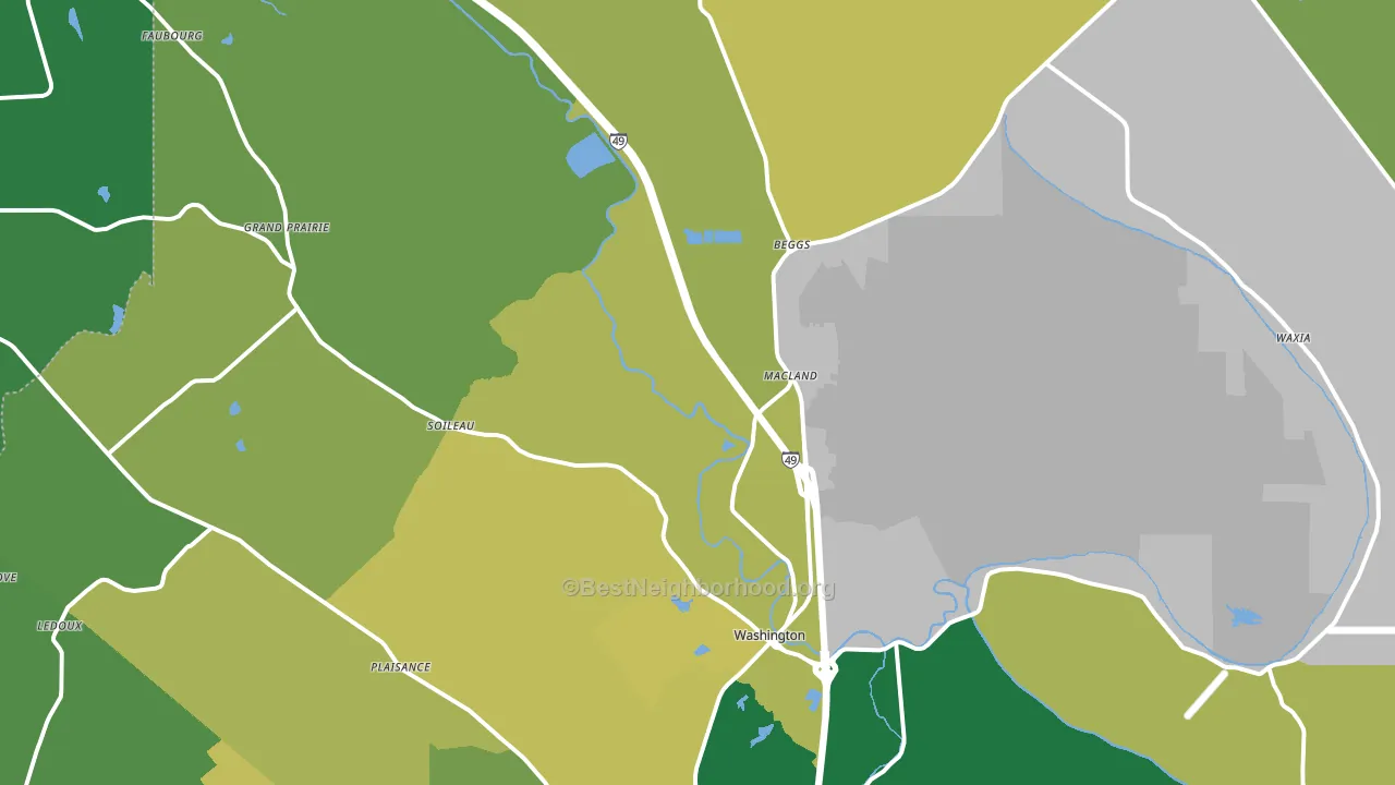 70589, LA block-group voter-turnout map