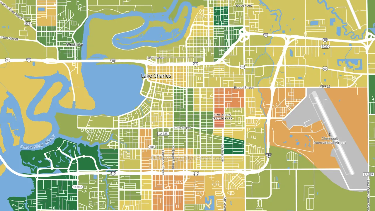 70601, LA block-group voter-turnout map