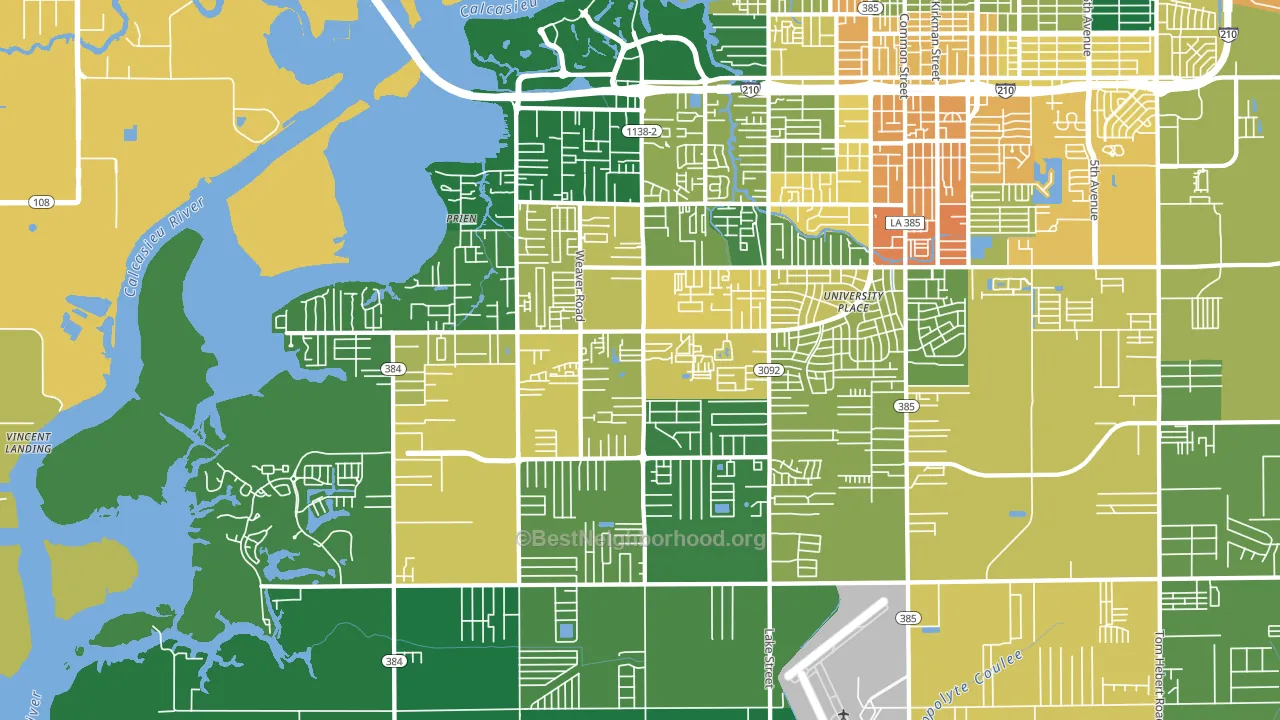 70605, LA block-group voter-turnout map