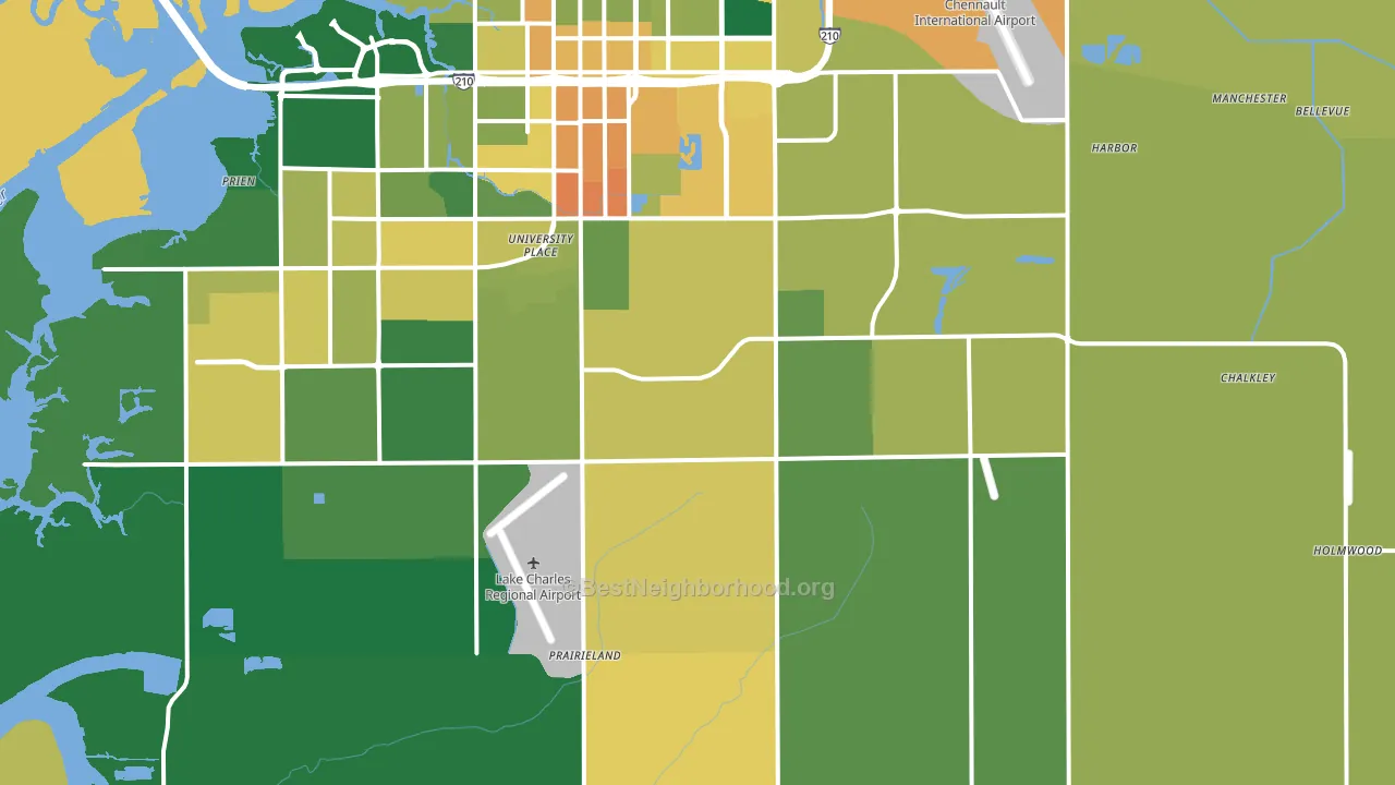 70607, LA block-group voter-turnout map