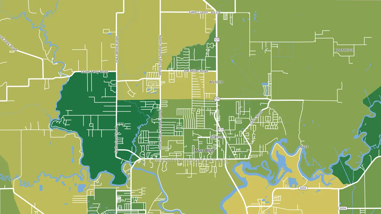 70611, LA block-group voter-turnout map