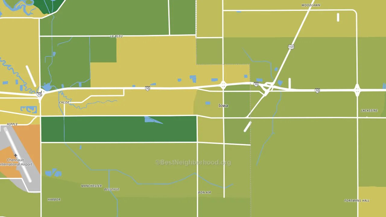 70647, LA block-group voter-turnout map