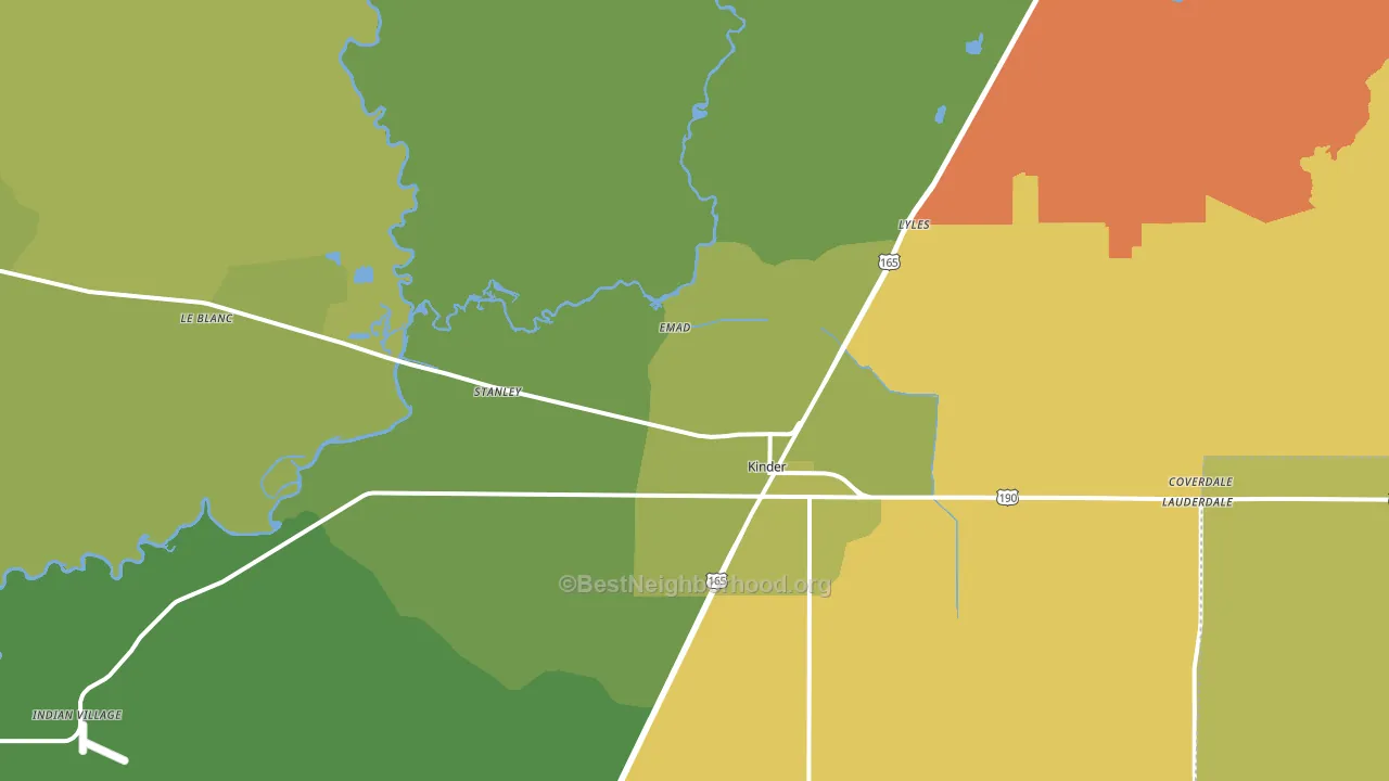 70648, LA block-group voter-turnout map