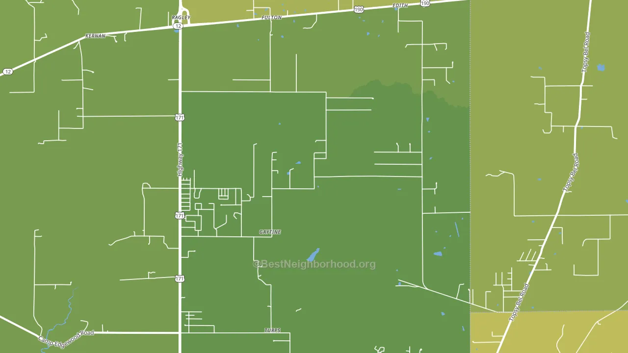 70657, LA block-group voter-turnout map