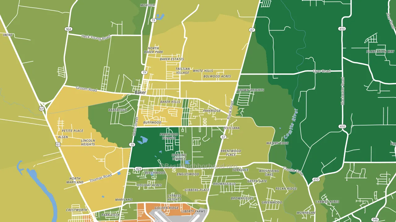 70714, LA block-group voter-turnout map