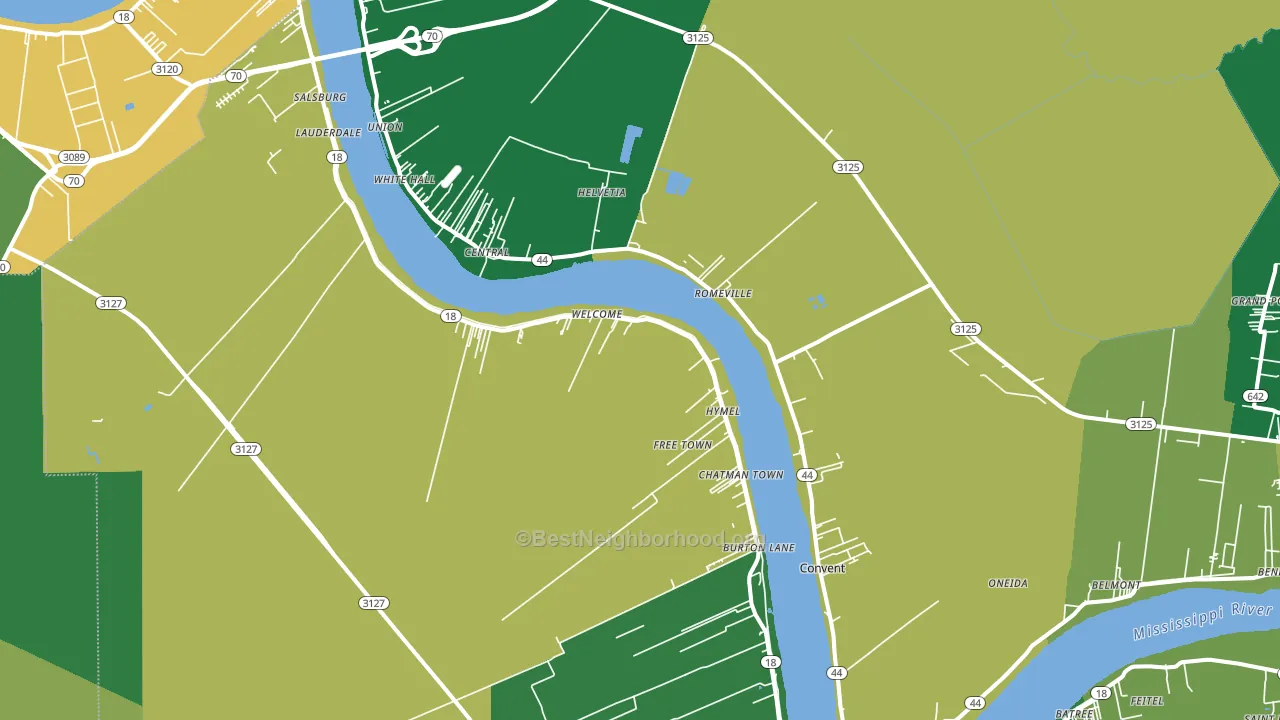 70723, LA block-group voter-turnout map