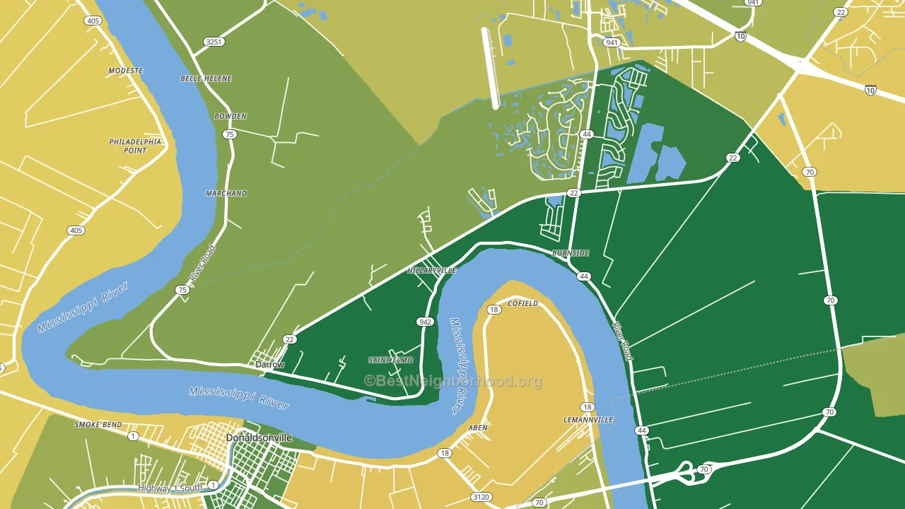 70725, LA block-group voter-turnout map